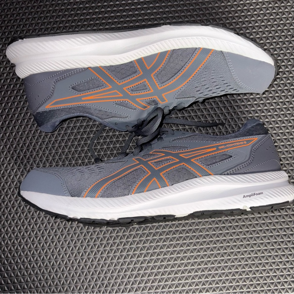 ASICS Men's Athletic Shoes in Gray and Orange